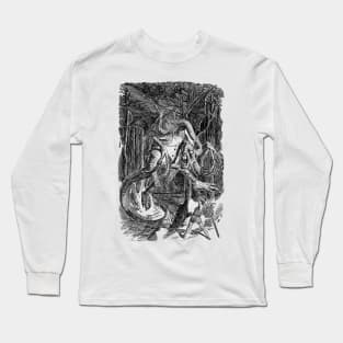 Jabberwocky: The Classic Illustration by John Tenniel from 'Alice's Adventures in Wonderland' 1871 Long Sleeve T-Shirt